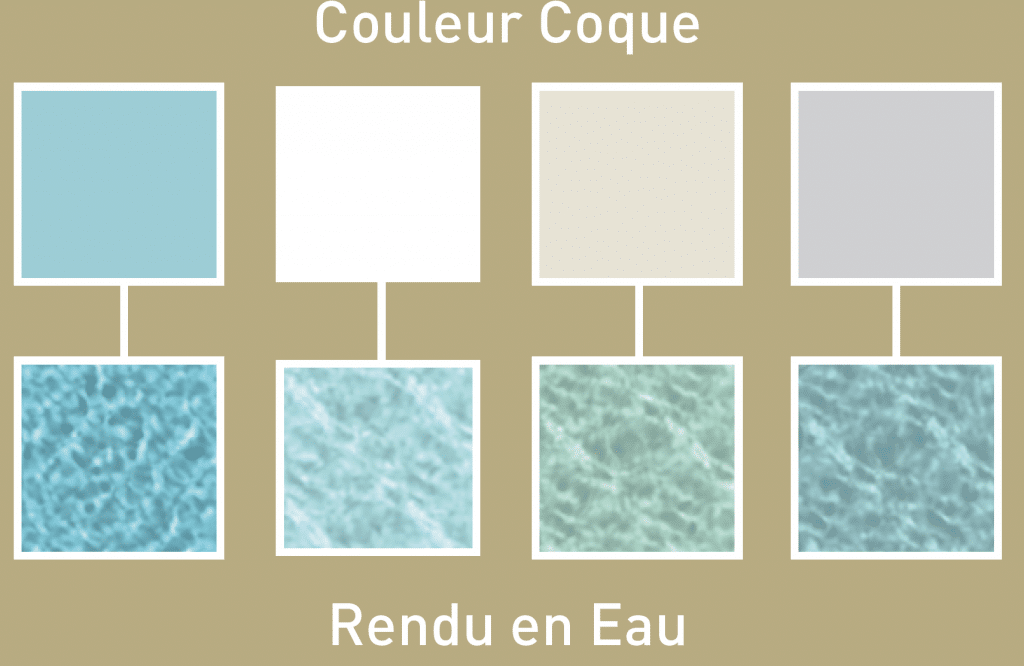 Rendu couleur de l'eau piscine coque Ibiza