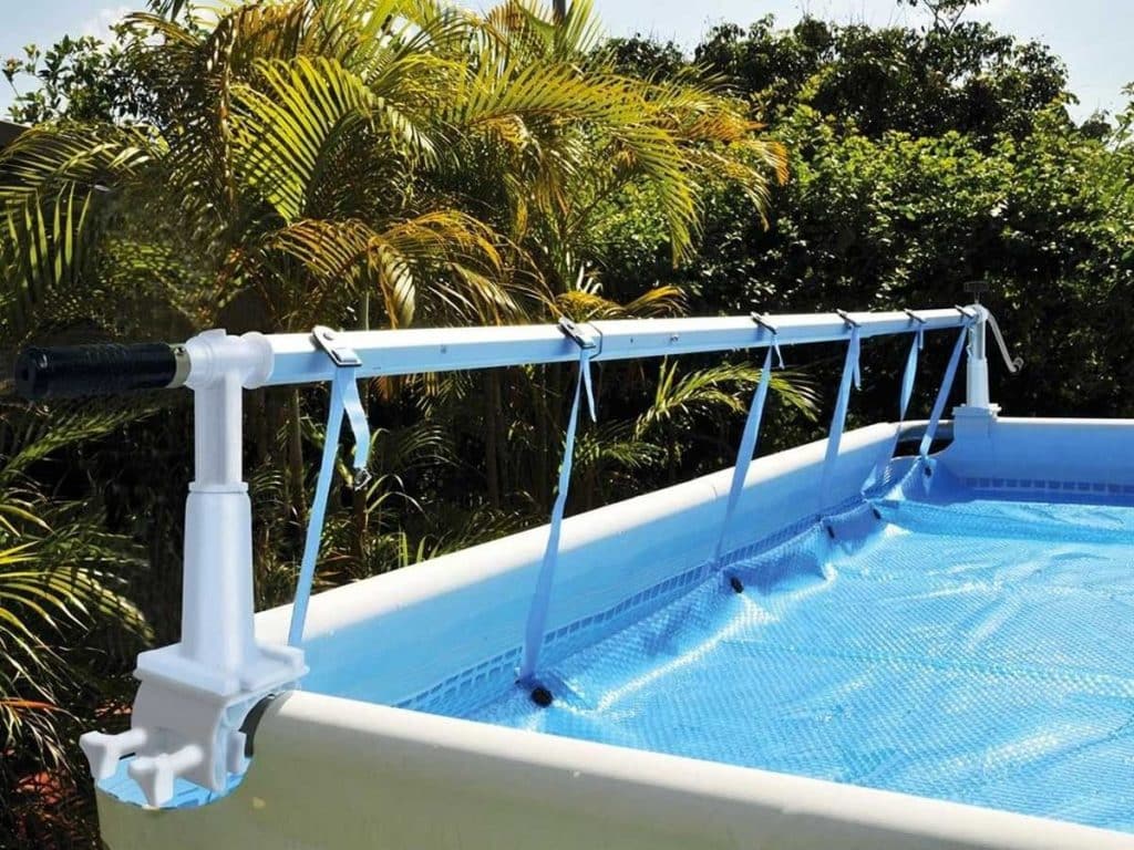 Enrouleur de bâche à bulles pour piscine hors sol