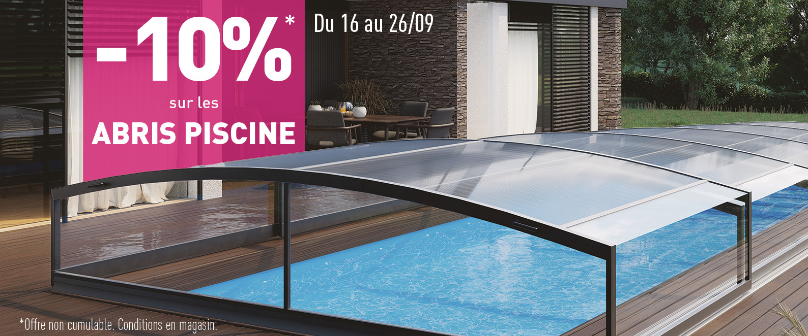 Abri de piscine : -10%