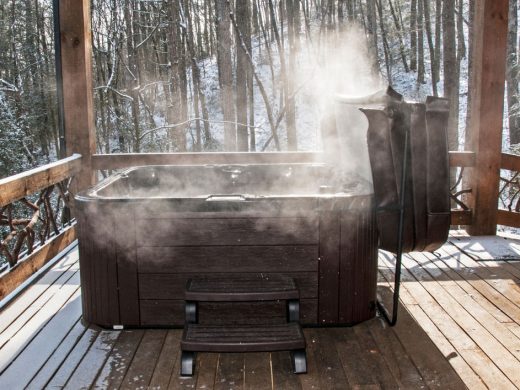 Spa en hiver avec vapeur