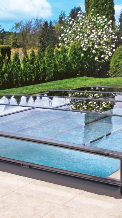 Abris plats pour piscine
