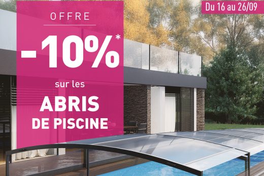 Abri de piscine : -10%