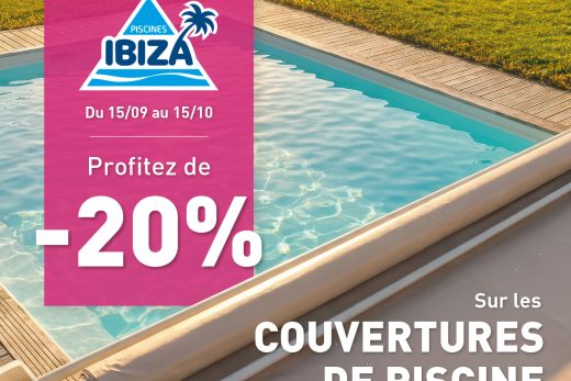Volets, bâches et couvertures de piscine : -20%